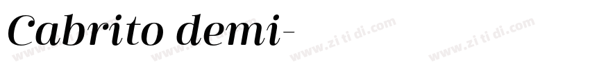 Cabrito demi字体转换